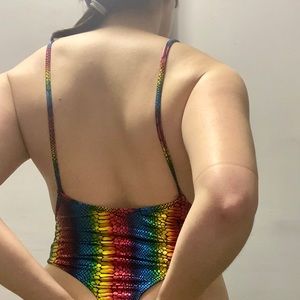 Rainbow Snake Print one piece. 🌈 🐍